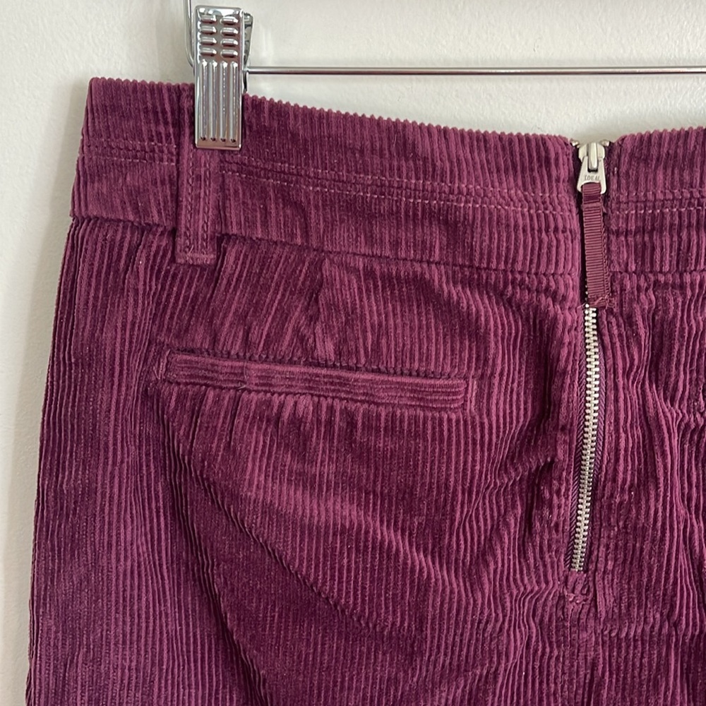 Ann Taylor Loft Purple Corduroy Back Zipper Retro Y2K Casual Feminine Mini Skirt - Picture 6 of 11